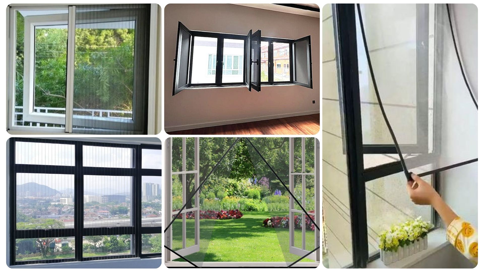 Pleated Mesh for Door Windows