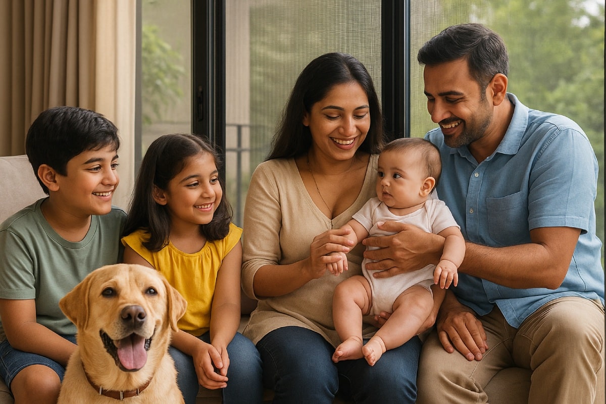 Family using Barrier Free Mesh in Gurugram at DLF Phase 4