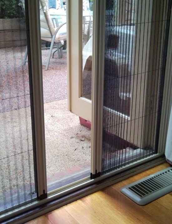 Pleated Mesh for Door Windows
