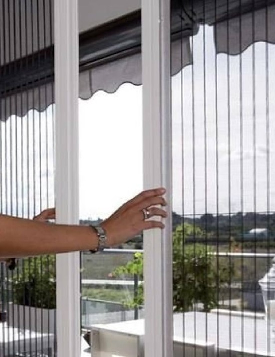 Pleated Mesh for Door Windows